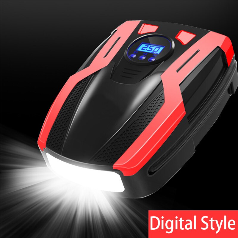 EAFC air pump camping tire inflator for car motorcycle tornador electric ballon Portable tire inflators car air compressor: Digital Style