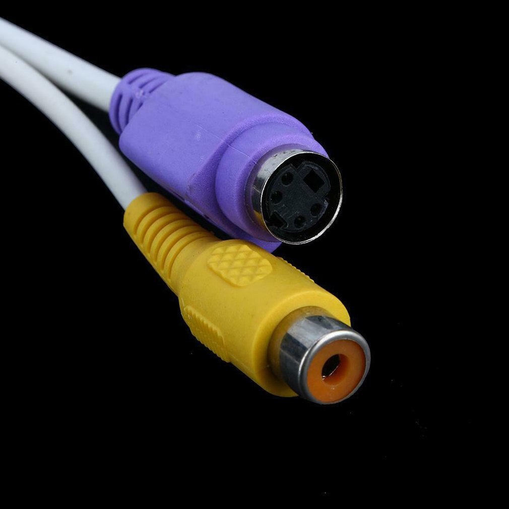 1pc 15Pin PC VGA SVGA TO S-Video RCA Composite AV TV Out Converter Adapter Cable