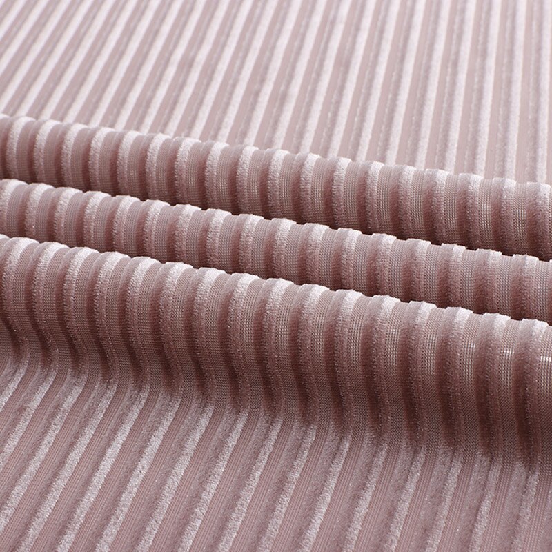 Tela elástica de terciopelo a rayas, textil para vestido artesanal, precioso tejido para pantalones de vestir, textil suave de lujo para el hogar