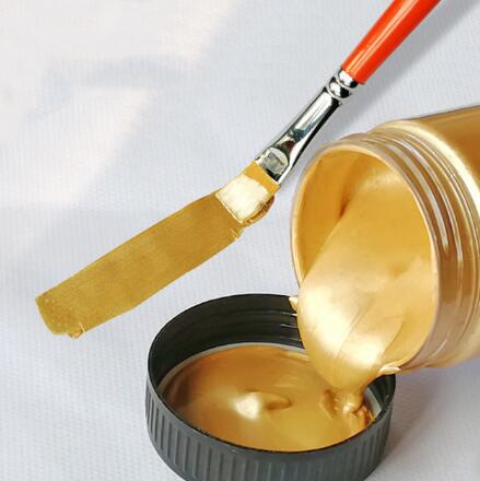 60ml Gold Paint Metallic Acrylic Paint Waterproof and Colorfast for Statue Tinting DIY Handmade Clothes Painted Graffiti Paints: Champagne gold