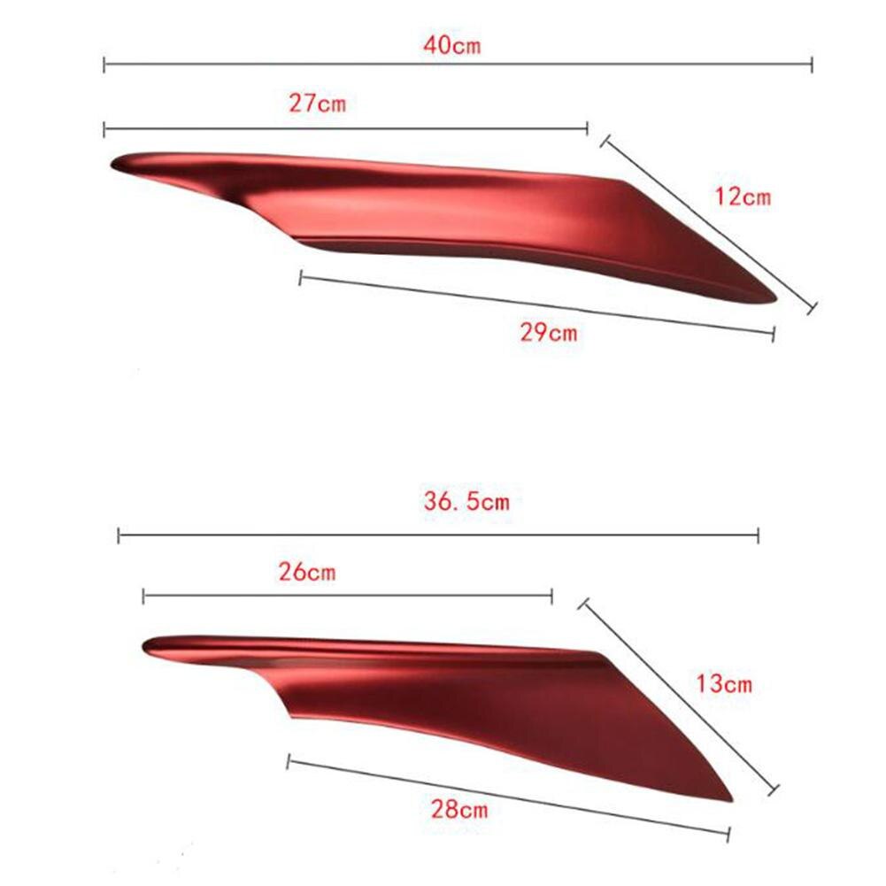 Parachoques delantero de coche de 4 Uds. Canard Lip Splitter alerón del cuerpo de la aleta decoración modificada Universal coche parachoques delantero Canard