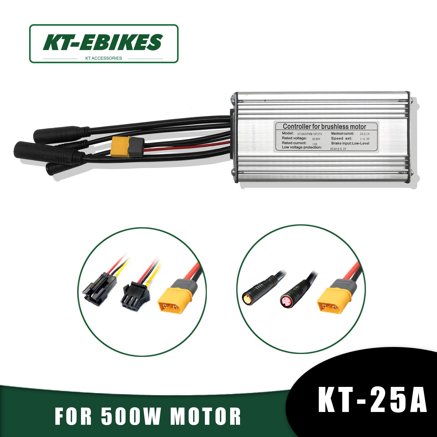 Kt Ebike Controller 48V 25A 500W 750W Waterdichte Borstelloze Licht Ebike Kunteng Kt Lcd Controller Voor Elektrische fiets Kit