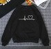 Chándal de lana de dos piezas para mujer, sudadera de gran tamaño, pantalones de Color sólido, trajes informales de otoño e invierno: L / Black