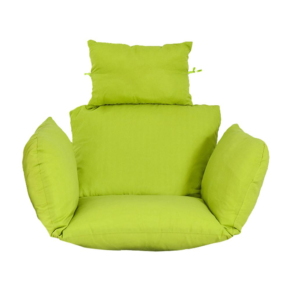 9 farver hængende æg hængekøje stol pude sving sæde pude tyk reden hængende stol ryg med pude: Grøn