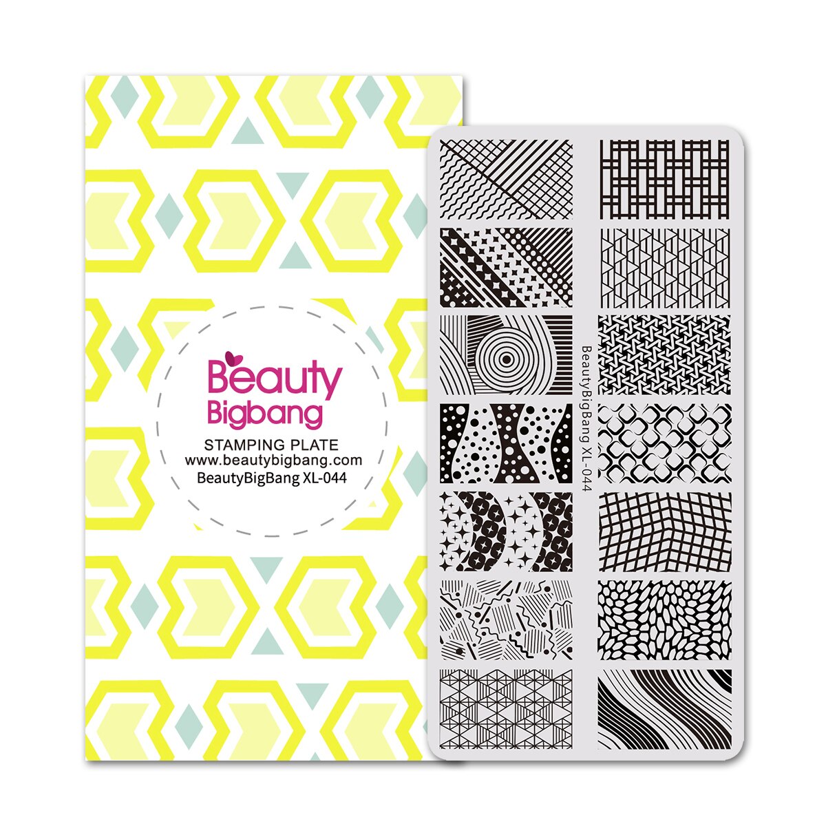 Beautybigbang Nail Stamping Plates Set 10 PCS XL-031-XL-070 Words Flower Animal Geometry Tree Ring Style Image Nail Art Template