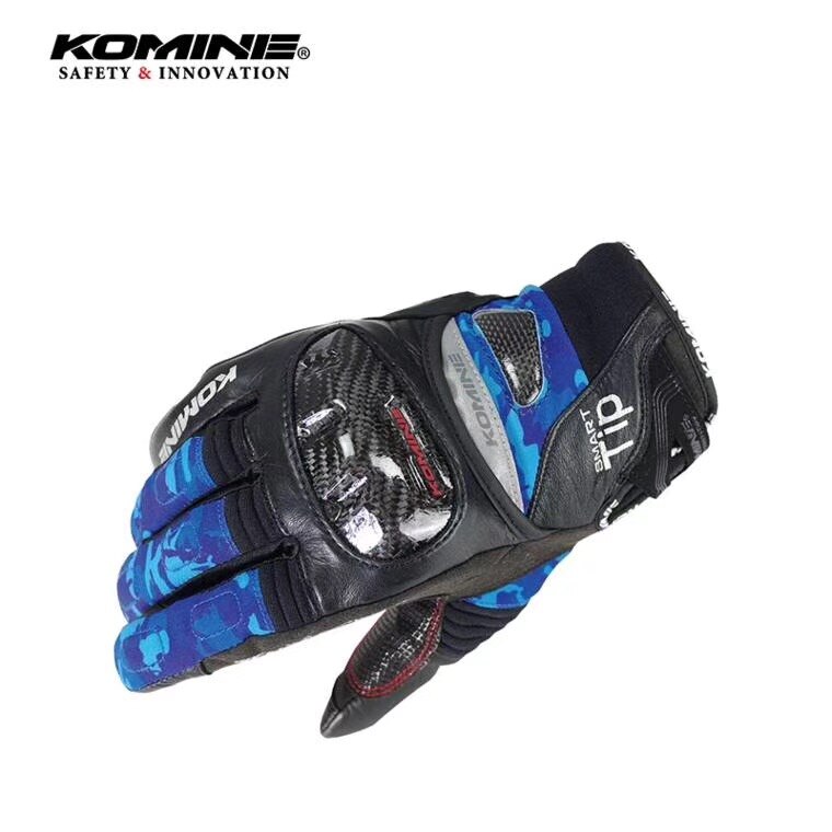 Motorhandschoenen heren dames motorcross race komine gk -819 protect waterdichte winterhandschoen: Blauw / Ik