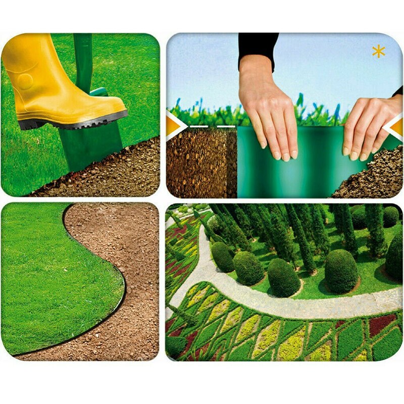 10/12/15/20CM Lawn Border Fence Garden Grass Edge Border Fence Wall Roll FP8