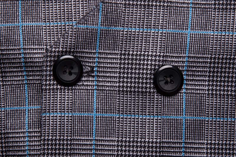 Mænd plaid jakkesæt vest klassisk formel business dobbeltradet slank vest vest social blazer bryllup brudgom vest mænd xxl