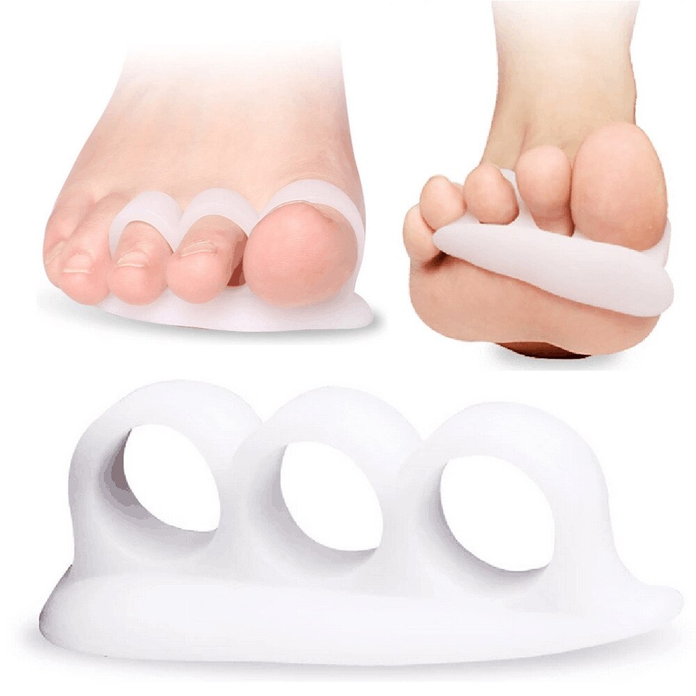 2Pcs Silicone Gel Toe Separators Stretchers Overlapping Toes Orthotics &amp; Hammer Toes Orthopedic Cushion Feet Care Shoes Insoles