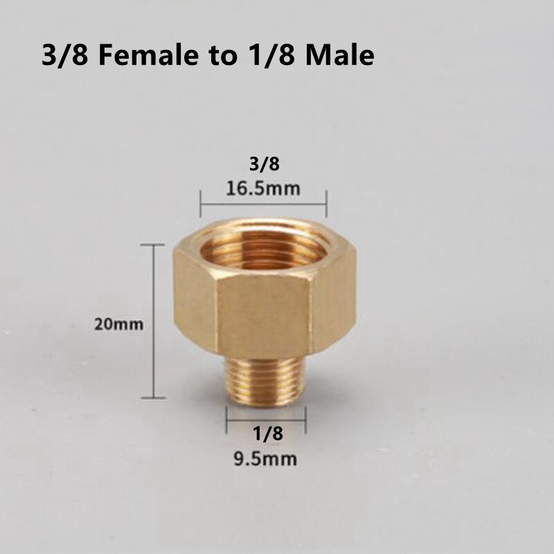 Brass 1/8 1/4 3/8 1/2 3/4 Female to Male Threaded Hex Bushing Reducer Copper Pipe Fitting Water Gas Adapter Coupler Connector: Type 4