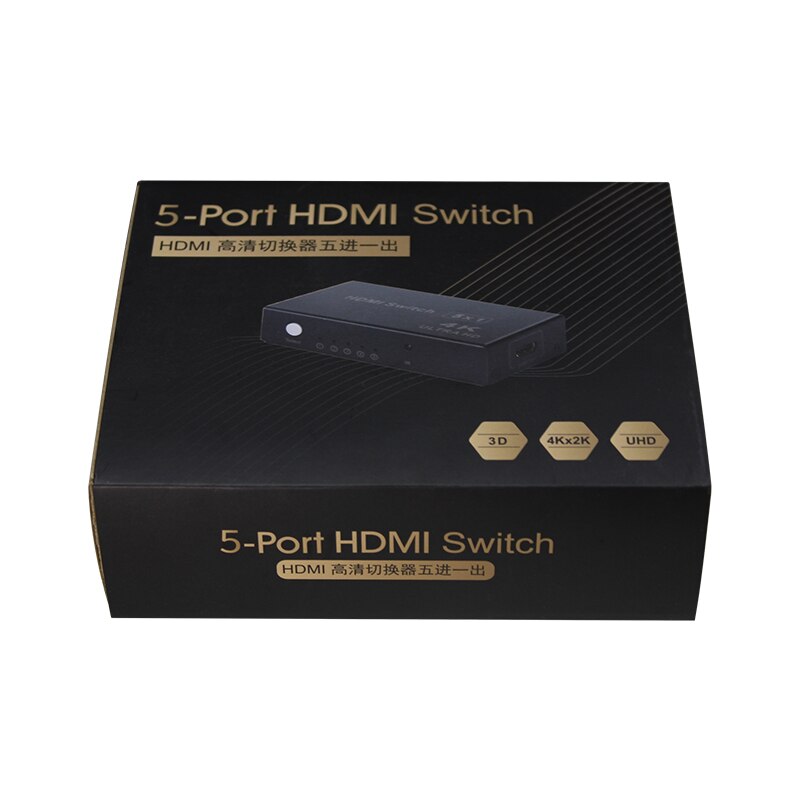 3D 1080p HDMI Switcher 5 Port 4K support Signal Input Switching 4K*2K Hub Adapter Remote HDMI Switch Switcher Selector Box
