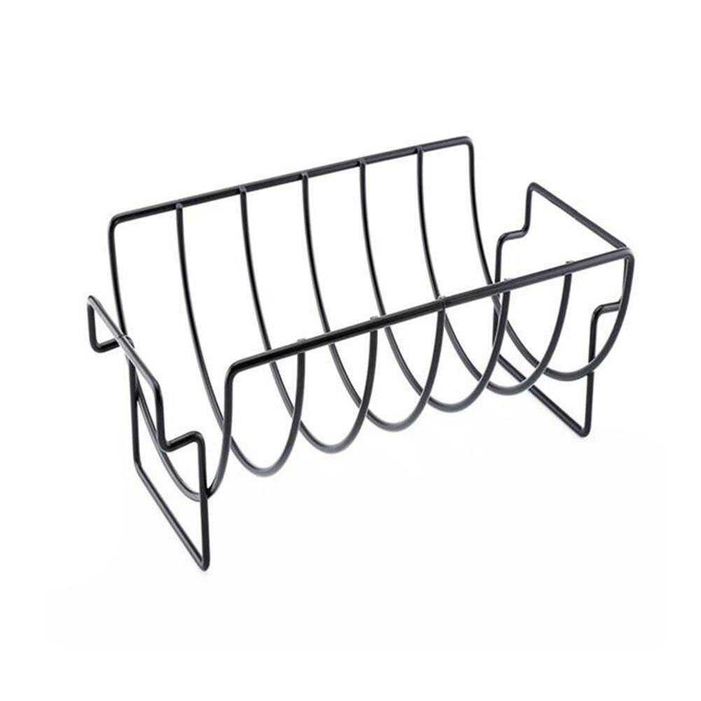 Non-Stick Rib Shelf BBQ Stand Barbecue Roast Rack Steel Grilling BBQ Chicken Beef Ribs Rack Grilling Baske