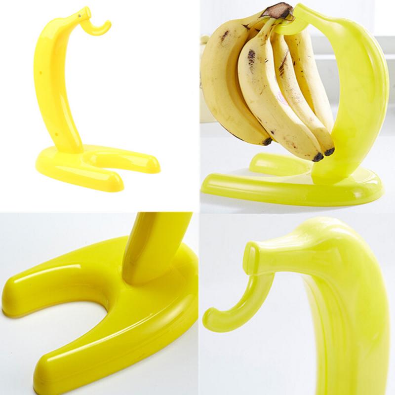 Forme de banane jaune affichant le support de cintre de banane fruits frais gardant le support de crochet de bananes de stockage de salon