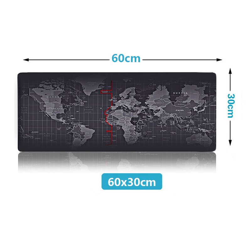 Old World Map Mouse Pad gamer Mousepad Large Size Pad for Mouse Notebook Computer Locking Edge Gaming Mouse Mats: 60X30CM