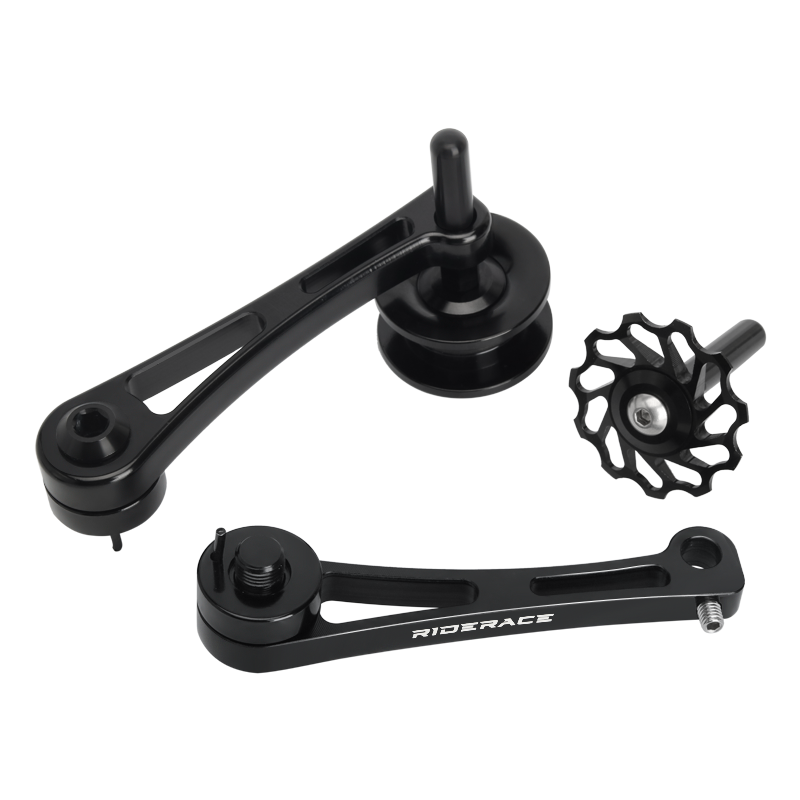 Tensor de cadena de bicicleta, desviador trasero de una sola velocidad, aleación de aluminio, estabilizador de cadena de bicicleta de montaña y carretera, fácil instalación