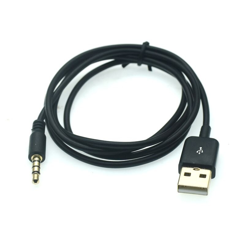 3.5Mm Aux Audio Plug Jack Naar Usb 2.0 Male Charge Cable Adapter Aux Cord Gegevens 100Cm Kabel 3FT