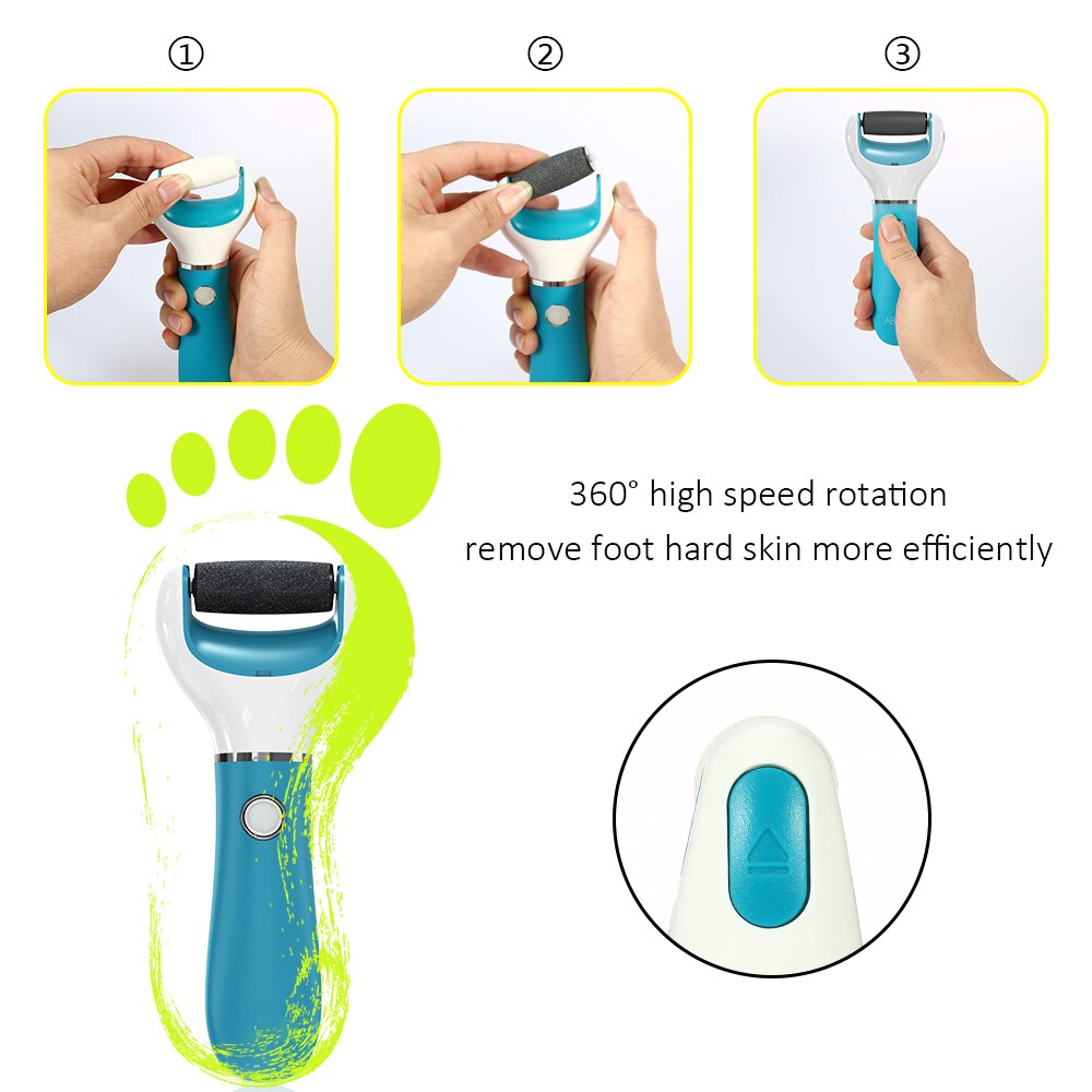 Abody électrique pied fichier pied soin outil pédicure Machine peler peau rouleau callosités dissolvant fichier pour homme pied talon