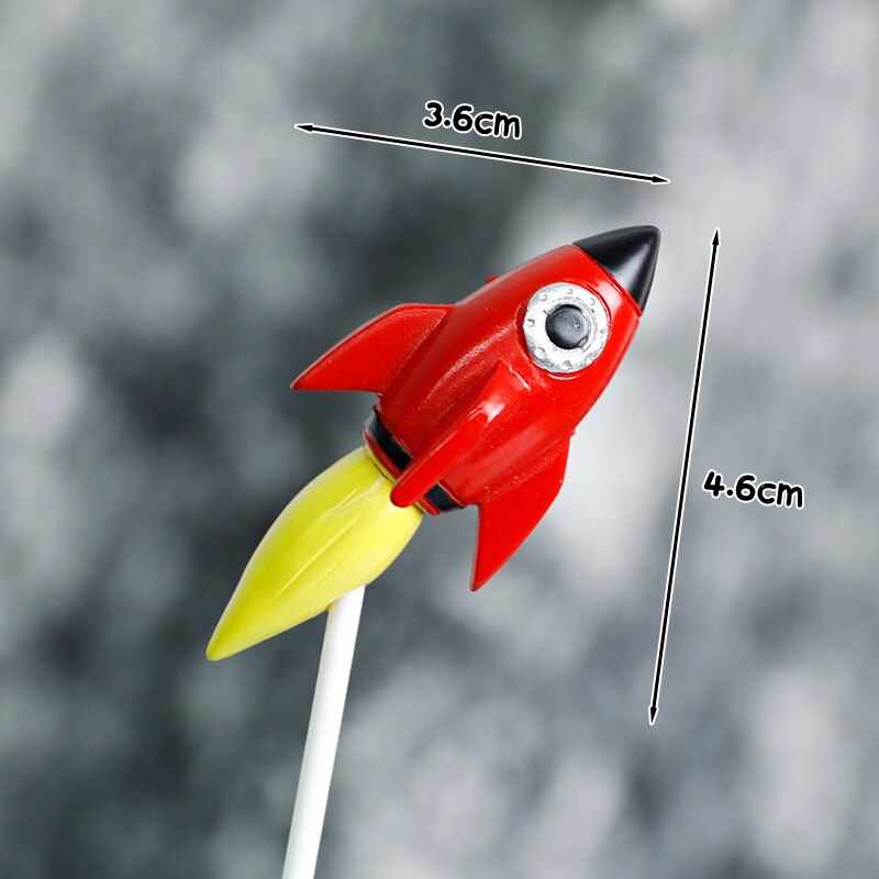 Universe Stars Rocket Astronaut Maan Gelukkige Verjaardag Brief Decoratie Cake Topper Dessert Voor Kinderen Dag Mooie