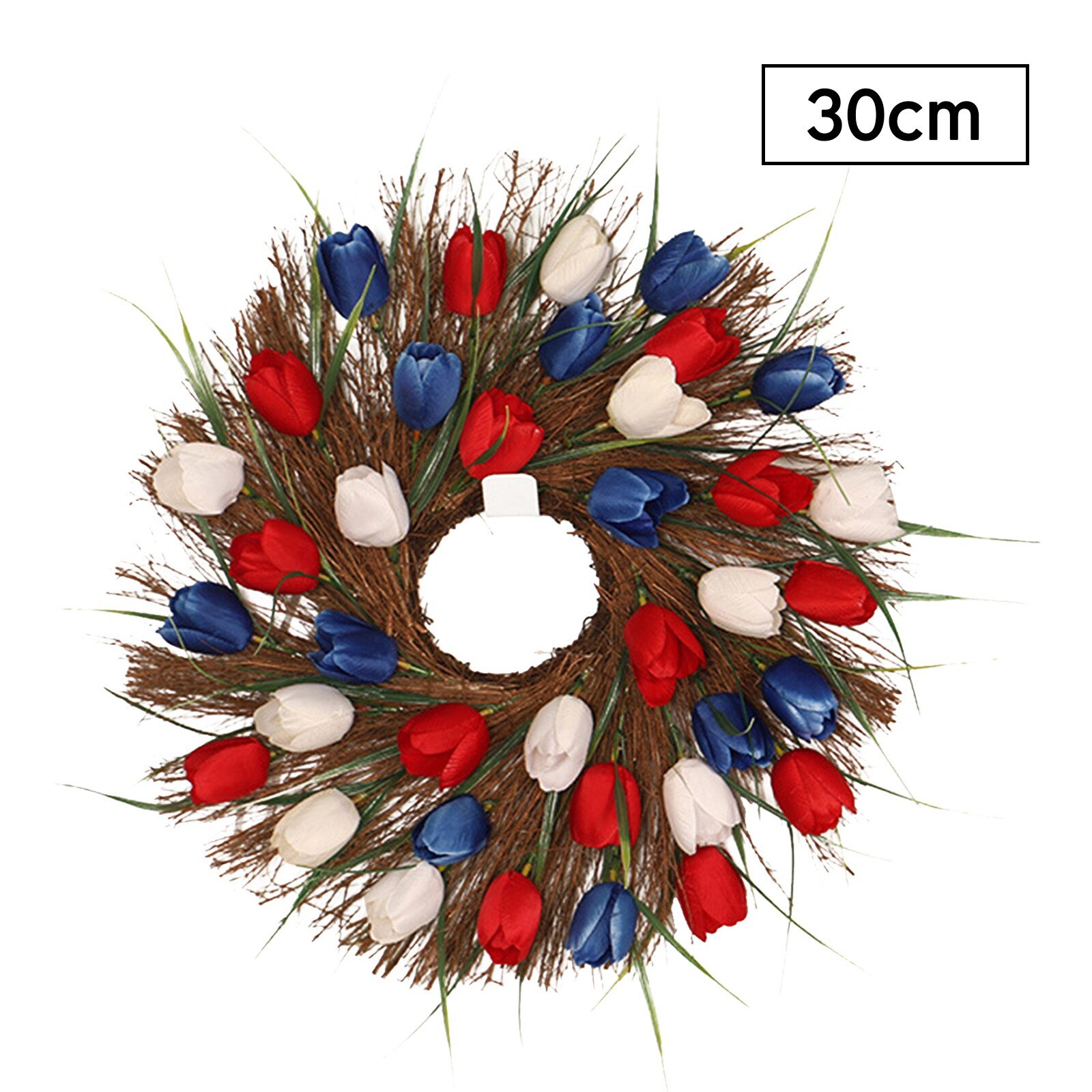 Artificial Tulip Front Door flower Wreath Pumpkin Berry Maple Leaves Party Wedding Hanging Decor flower Wreath Hanging Decor: E