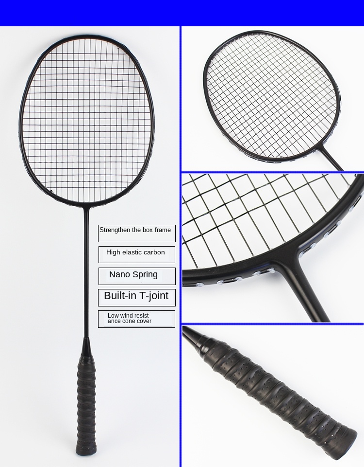 5U authentic badminton racket resistant ultra light full carbon carbon fiber badminton racket 26-28lbs badminton ra