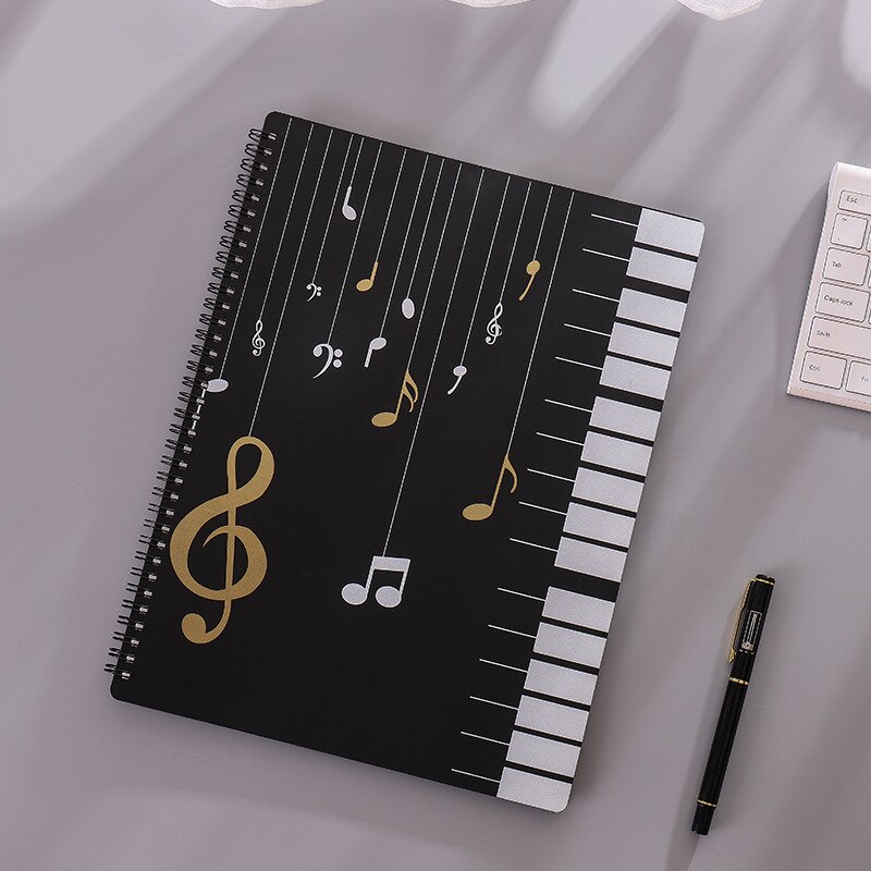 Multilayer Insert Folder Insert Pocket Transparent A4 Score Sheet Music Folder Piano Sheet Folder Information Book: A 60 pages
