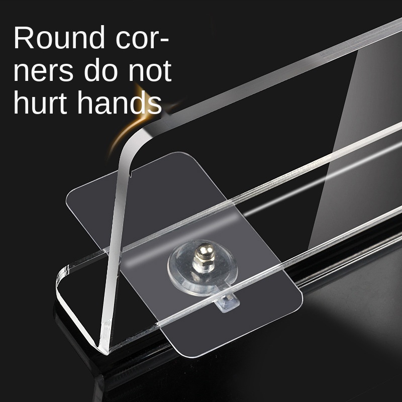 Acrylic Shelf Wall-mounted Partition Without Punching Wall Kitchen Bathroom Transparent Panels Shelves for Wall Mounted Shelf