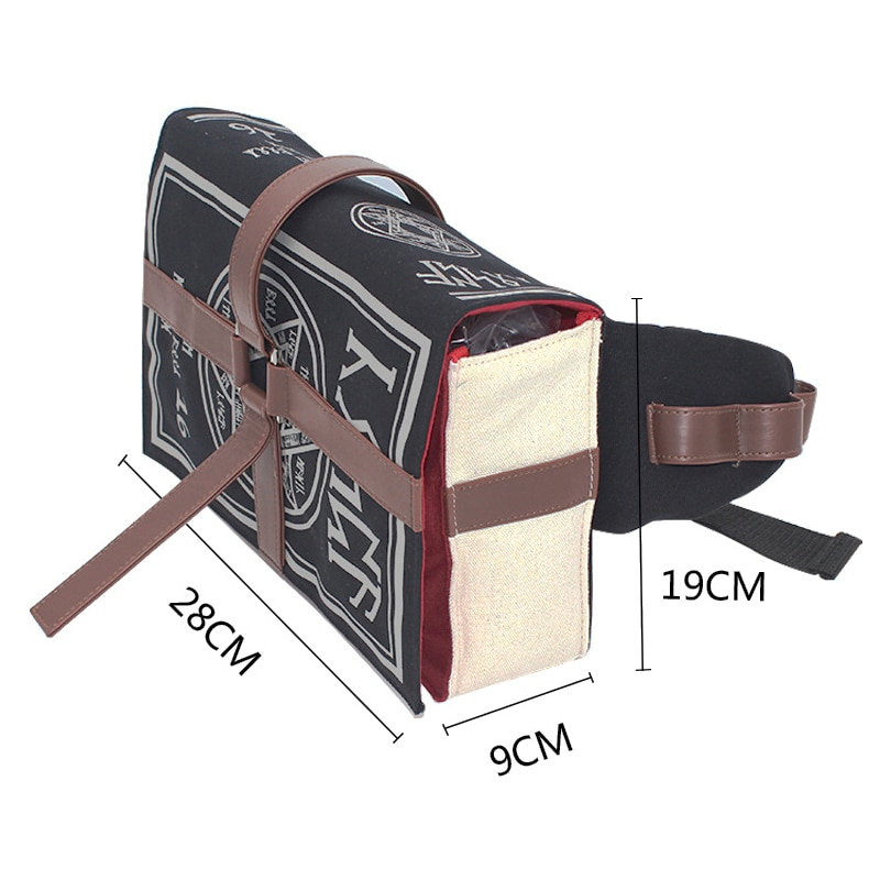 Gothic Magical Spell Book Messenger Cross-body Bag Cosplay Adjustable Goth Purse Shoulder Bags For Students