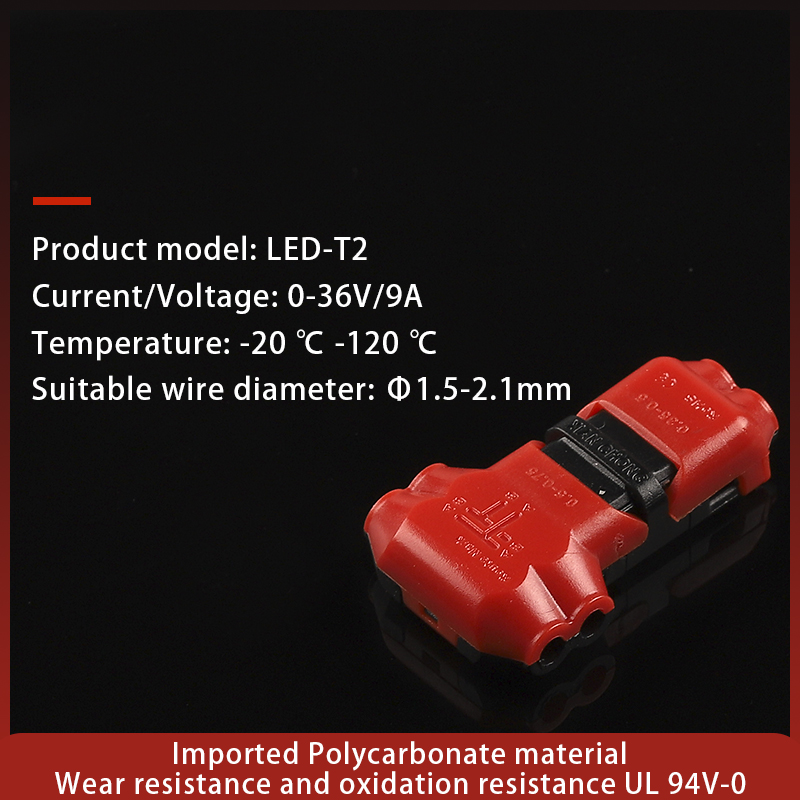 10PCS I/T Type Low Voltage Quick Electrical Cable Connector Toolless Snap Splice Lock Terminal No Stripping Crimp Connectors: Lavender