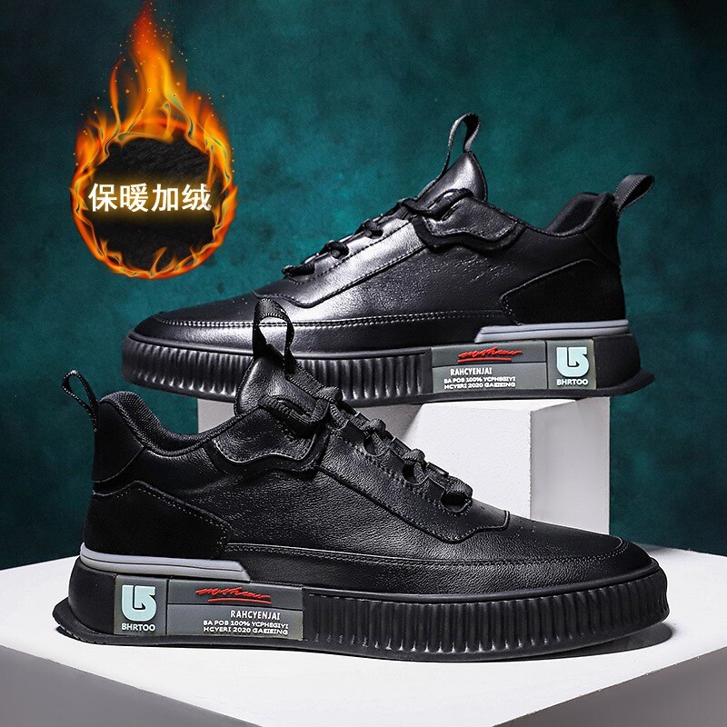 Winter Adult Men Casual Shoes Light Outdoor Men Shoes Keep warm Cold protection Men Sneakers Non-slip black Cotton shoes