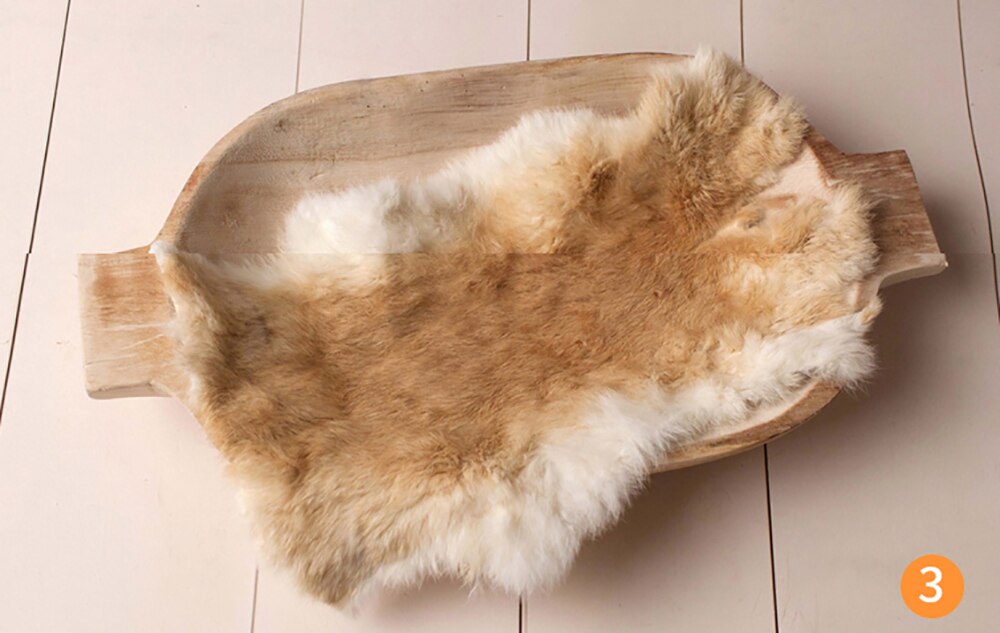Birth Photo Shoot Background Blanket Rabbit Fur Baby Baby Girl Birth Photography Props Blanket Accessories: as picture 3