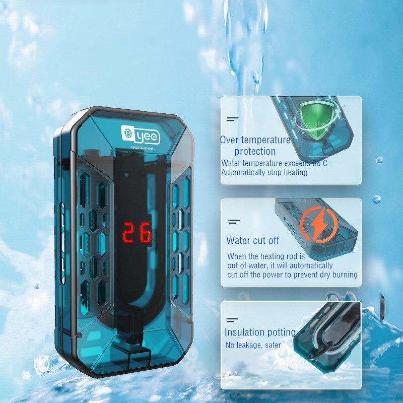 Aquarium Heater Submersible Fish Tank Temperature Heater Rod Digital Turtle Heater with External Temperature Controller