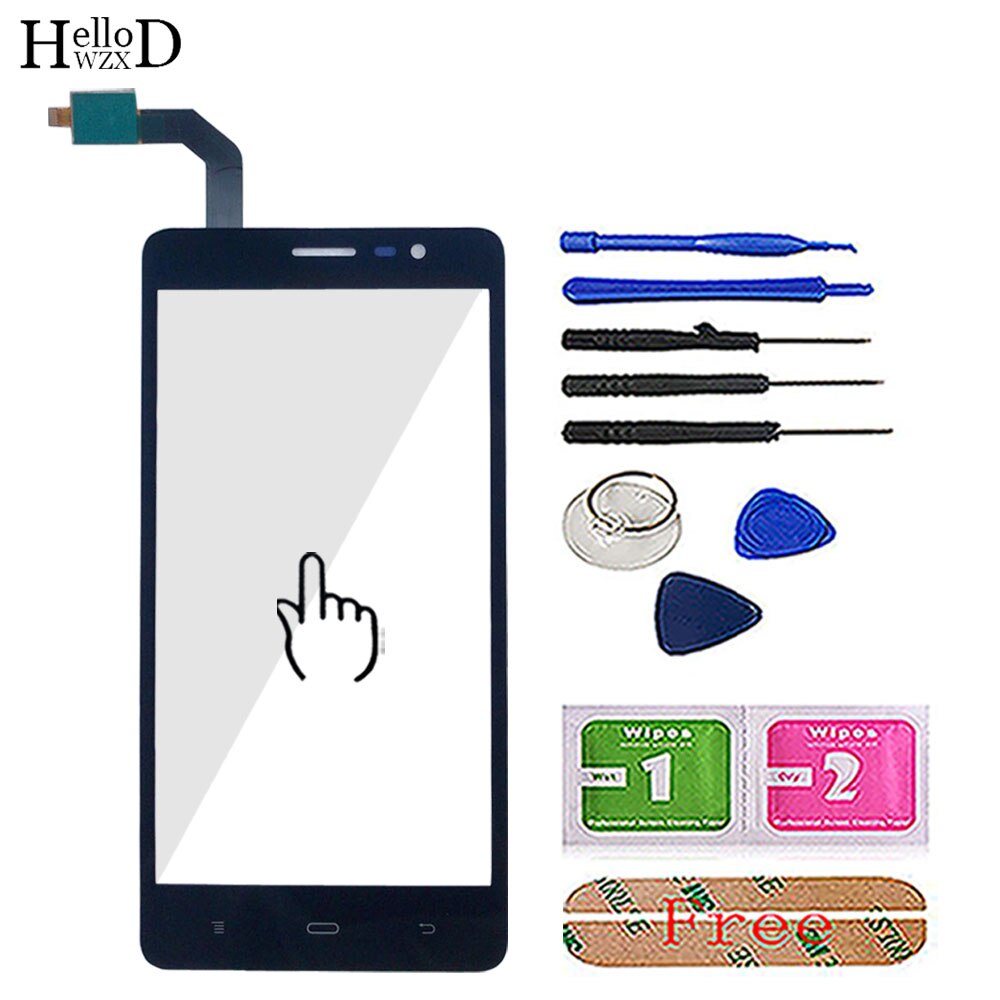Mobile Touch Screen For Phicomm Clue C630 Touch Digitizer Panel Front Glass Sensor TouchScreen Tools Adhesive: Black With Tools