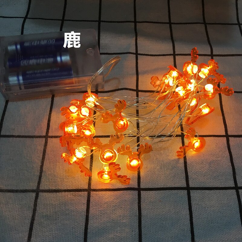 Led string lights Christmas decoration deer snowman pumpkin ghost snowflake Christmas tree copper string lights: Deer head