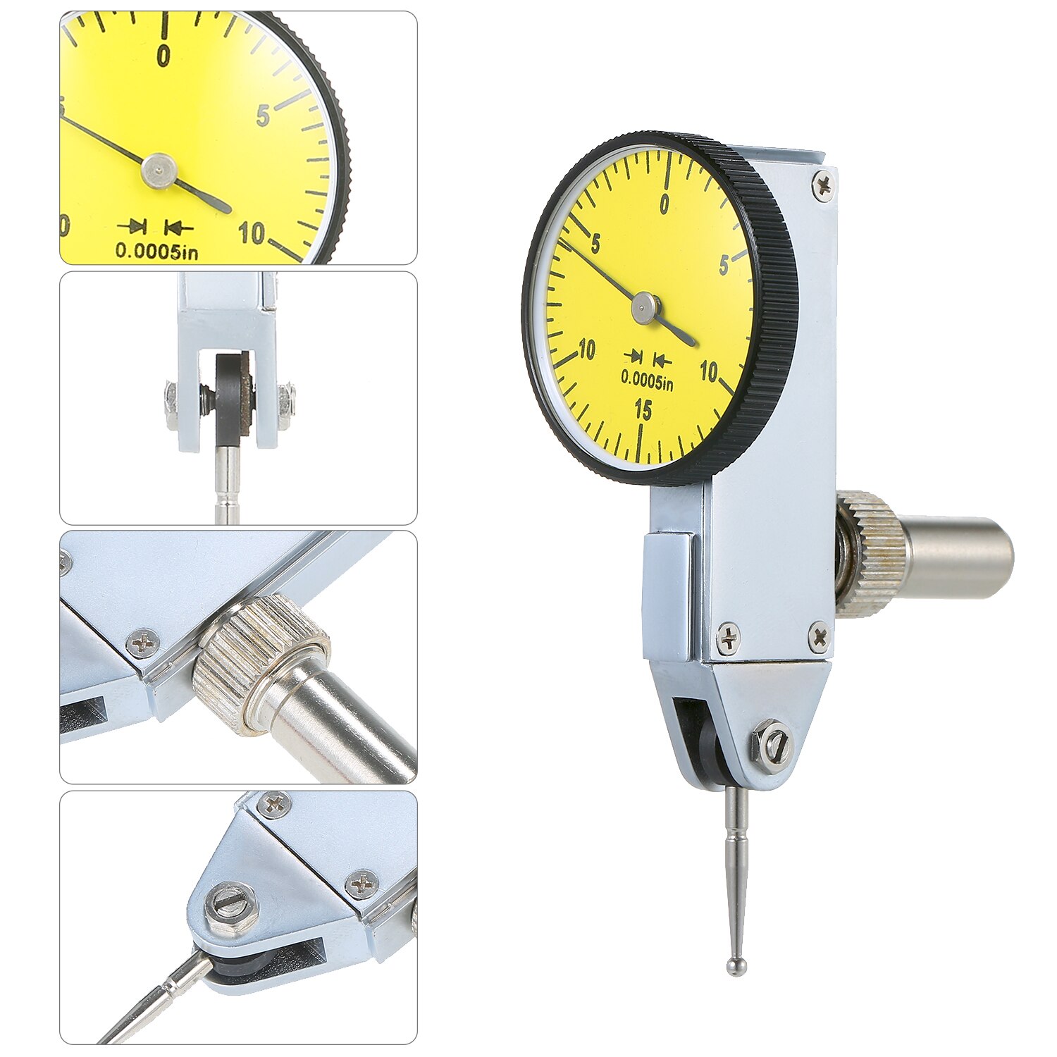 0-0.8mm 0-15-0 Level Gauge Scale Precision Metric Dovetail Rails Dial Test Indicator Dial indicator Measuring Instrument Tool