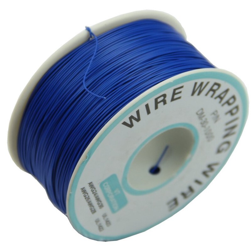 2 Stuks 0.25Mm Wire-Wrapping Wire 30Awg Kabel 305M -Red & Blue