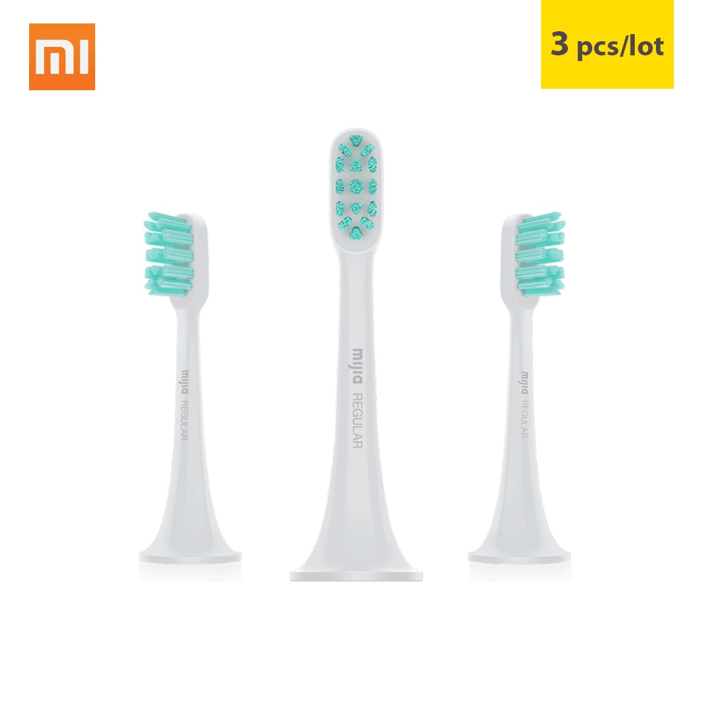 Original 3pcs Regular Type Toothbrush Heads for Xiaomi Mijia Sonic Electric Toothbrush T300 T500 Tooth Brush Head Replacement
