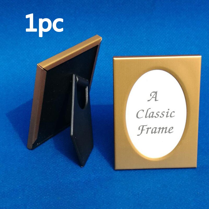 Cornice per foto spazzolata in lega di alluminio cornici moderne durevoli semplici rettangolo da 2 pollici cornice classica rotonda ornamento da tavolo