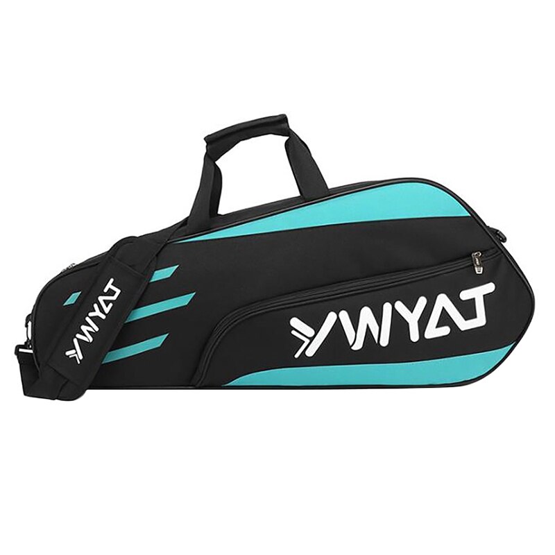 YWYAT Badminton Bag Outdoor Sports Training Fitness Racket Bags Large Capacity Waterproof Badminton Racquet Backpack: black blue