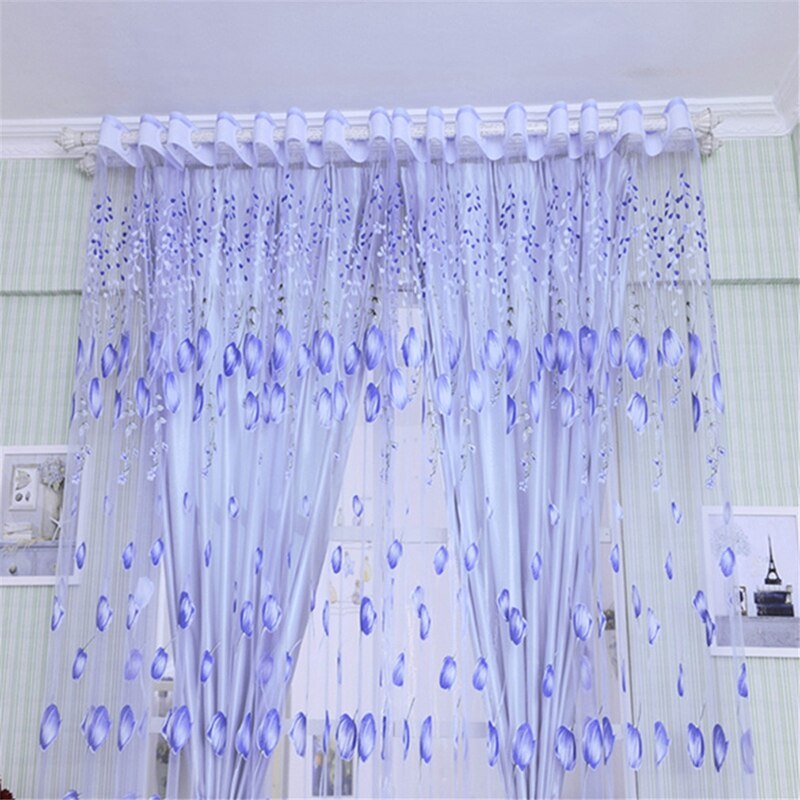 Tende moderne in Tulle per soggiorno tende viola per bambini camera da letto porta tende da cucina corte tende Creative: Purple