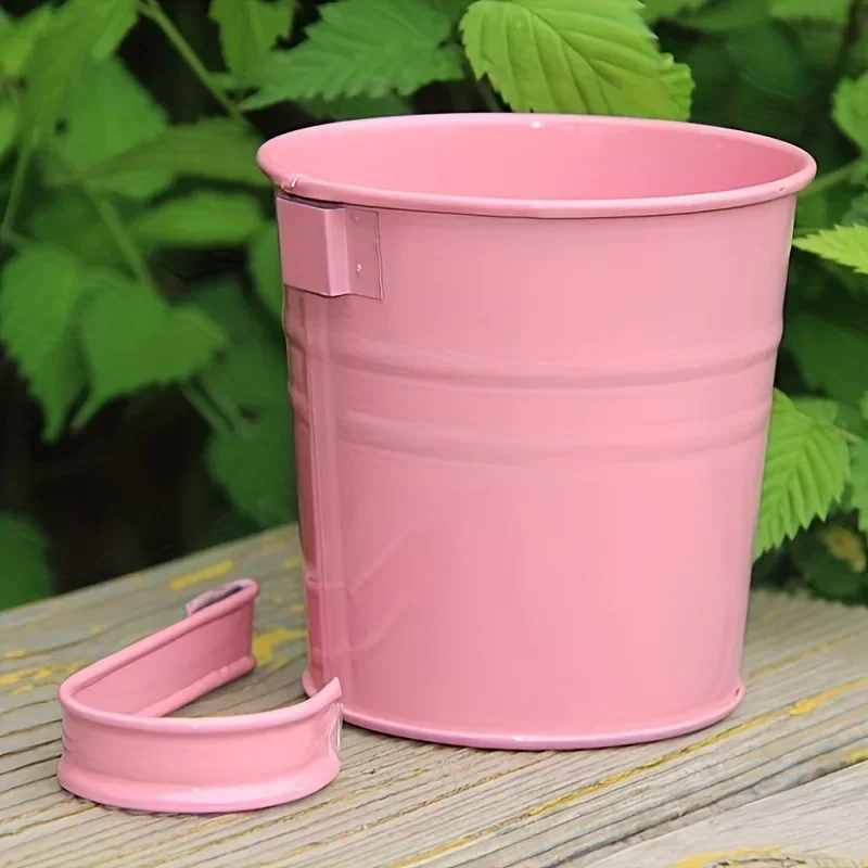10 stks/set Ijzer Pastorale Balkon Potten Plantenbakken Muur Opknoping Metalen Emmer Bloem Houder Vaas Bloempot Tuin Decoratie Benodigdheden