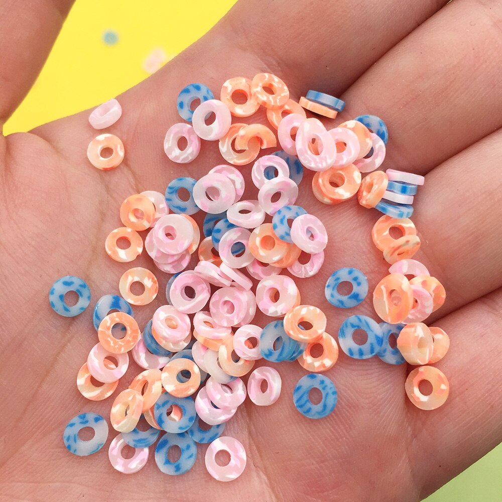 Spray d&#39;arrosage en argile douce, 100g, pour artisanat, bonbons colorés ronds chauds, accessoires Slimes pour bricolage, 5mm