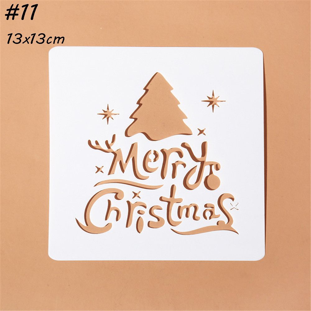 Plantillas huecas de Navidad para pintura de pared, álbum de sellos para estampado de álbum, tarjeta de papel en relieve decorativa, plantilla de flores: Amarillo claro