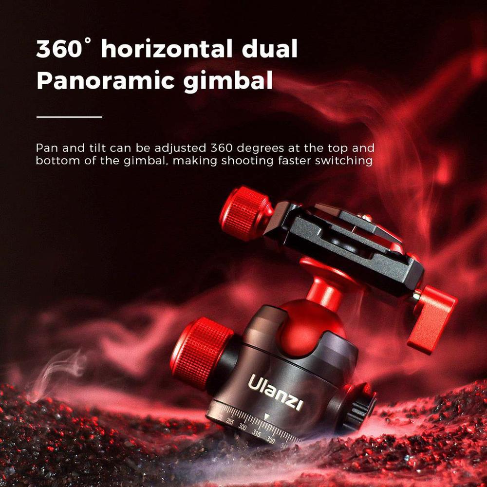 Ulanzi u -70 stativ-kugelkopfschuh, doppel-panoramakopf, dual-blitzschuh, stativ-kugelkopf, mini-blitzschuh, kugelhalterung