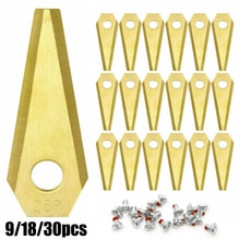 Juego de cuchillas de repuesto para cortacésped robótico Bosch Indego, tornillos de hojas de Metal, piezas de cortacésped, 9/18/30 piezas