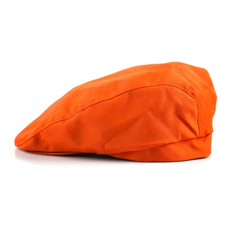 Hotel Head Wrap Pirate Hat Forward Hat Visors Chef Beret Chef Hat Cap Work Hats Solid Color Red White black Berets Cap: Orange