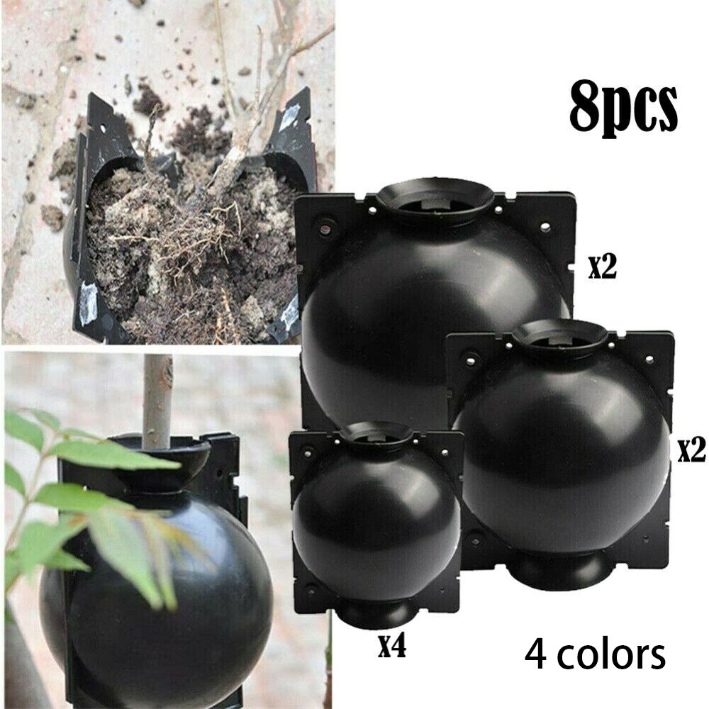 8PCS Plant Root Box Pressure Box Growing Device Ball High-Pressure Propagation Home Graden Supplies