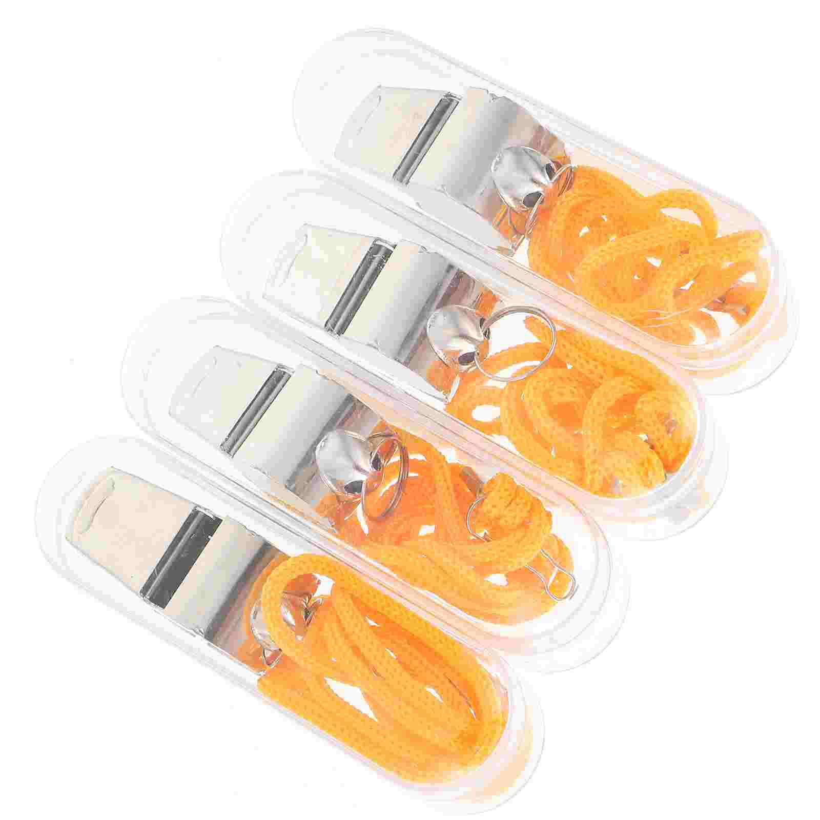 4 stück metallpfeife, schiedsrichterpfeife, pfeifenanhänger für spiele: Default Title