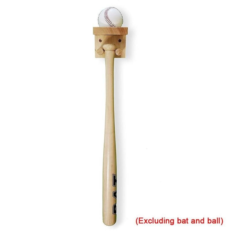 Baseball Bat Display Stand Wall Hanger Wood Bat Stand Multifunctional Sports Goods Rack