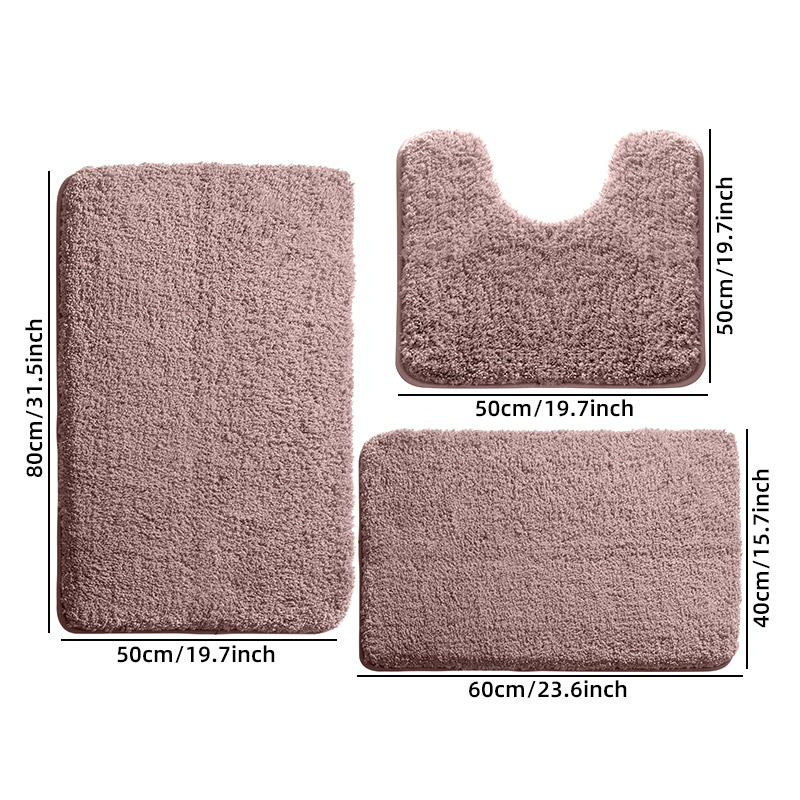 Pinkki kylpyhuoneen liukumaton ovimatto, pehmomatto, imukykyinen kylpyammeen lattiamatto, wc-lattiamatto, kodinsisustusmatto
