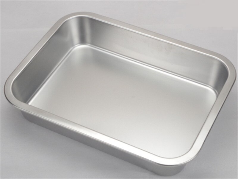0.8mm 304 stainless steel plate tray rectangular square plate baking pot dish deep Japanese barbecue bbq cafeteria Storage trays